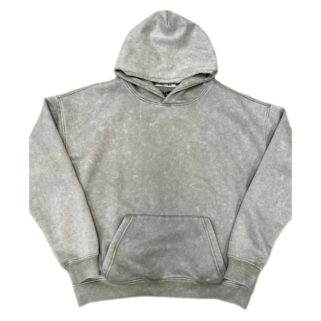 MENS CLIQUE WASHED HOODIE (SEAGRASS)