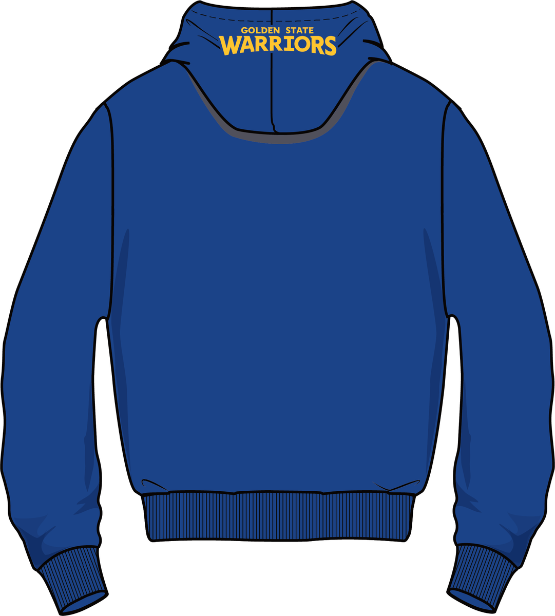 MENS PRO STANDARD GOLDEN STATE WARRIORS CLASSIC WIND SUIT MEN'S WOVEN FULL ZIP PULLOVER HOODIE (ROYAL BLUE)