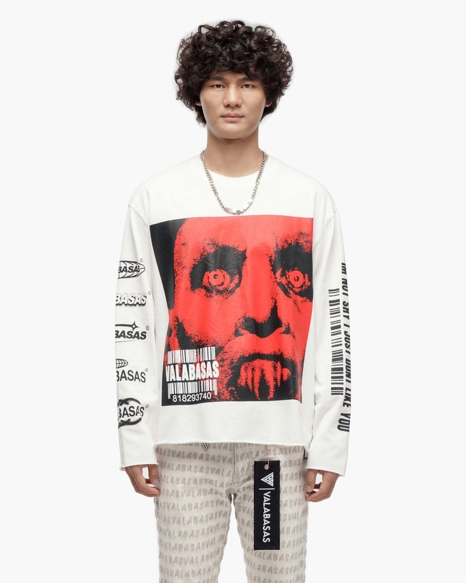 MENS VALABASAS SHY LONG SLEEVE SHIRT (WHITE)