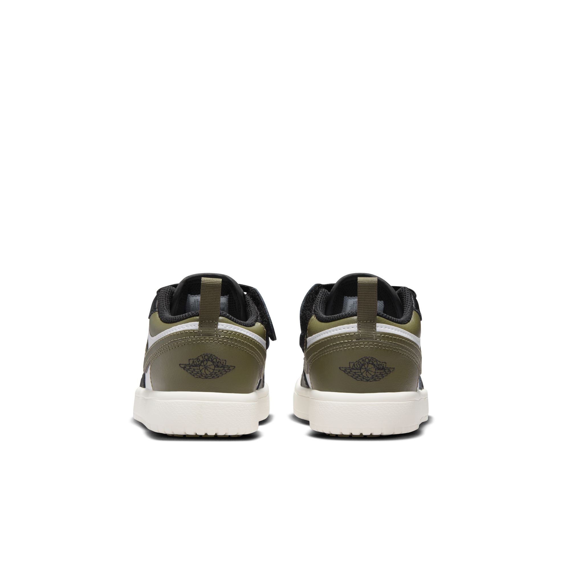 KIDS JORDAN 1 LOW ALT PS (BLACK/WHITE/MEDIUM OLIVE/SAIL)