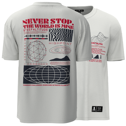 MENS POINT BLANK NEVER STOP LUXE T-SHIRT (WHITE)