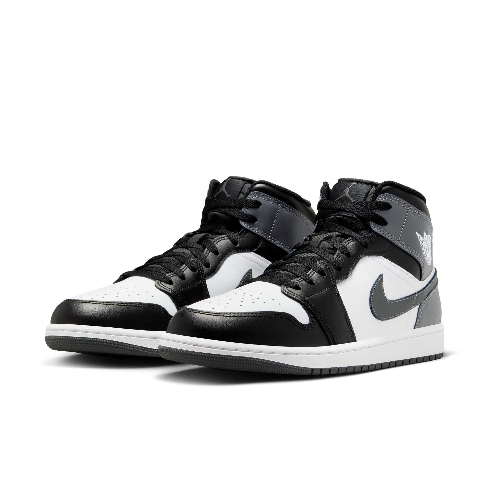 MENS AIR JORDAN 1 MID (BLACK/IRON GREY/WHITE)