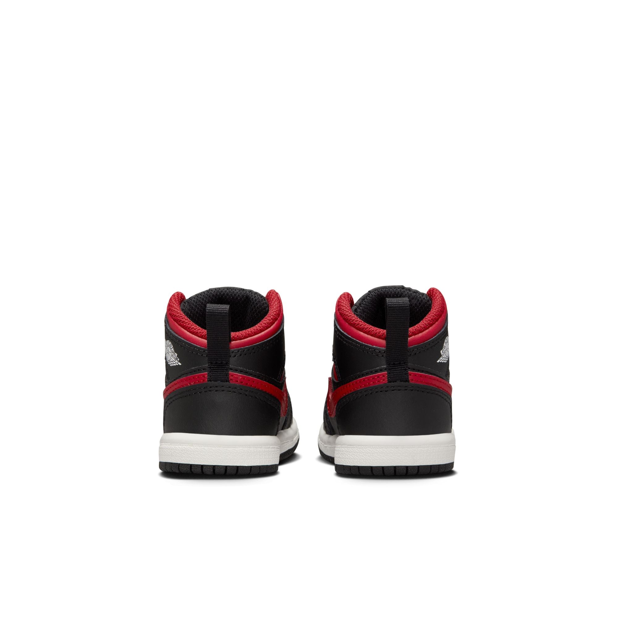 KIDS JORDAN 1 MID TD (BLACK/VARSITY RED/SUMMIT WHITE)