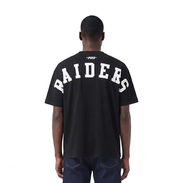 MENS PRO STANDARD LAS VEGAS RAIDERS WINGSPAN M CJ DROP SHOULDER T-SHIRT (BLACK)