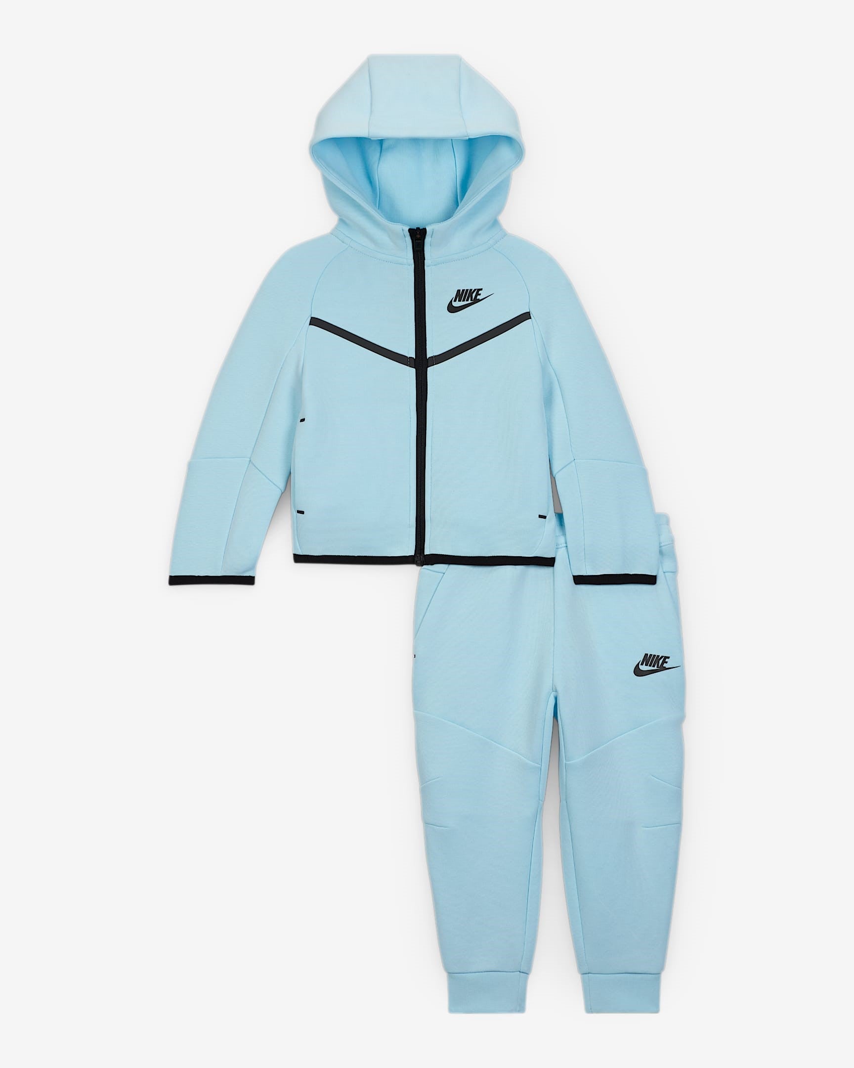 BABY NIKE TECH FLEECE 2-PIECE FULL-ZIP SET (GLACIER BLUE)