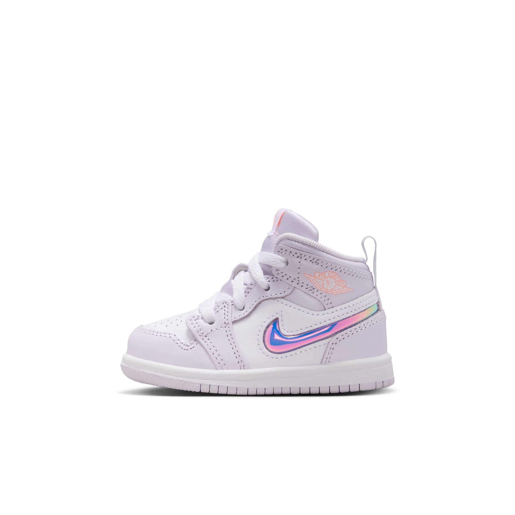 KIDS JORDAN 1 MID SE TD (BARELY GRAPE/ATOMIC PINK/WHITE)