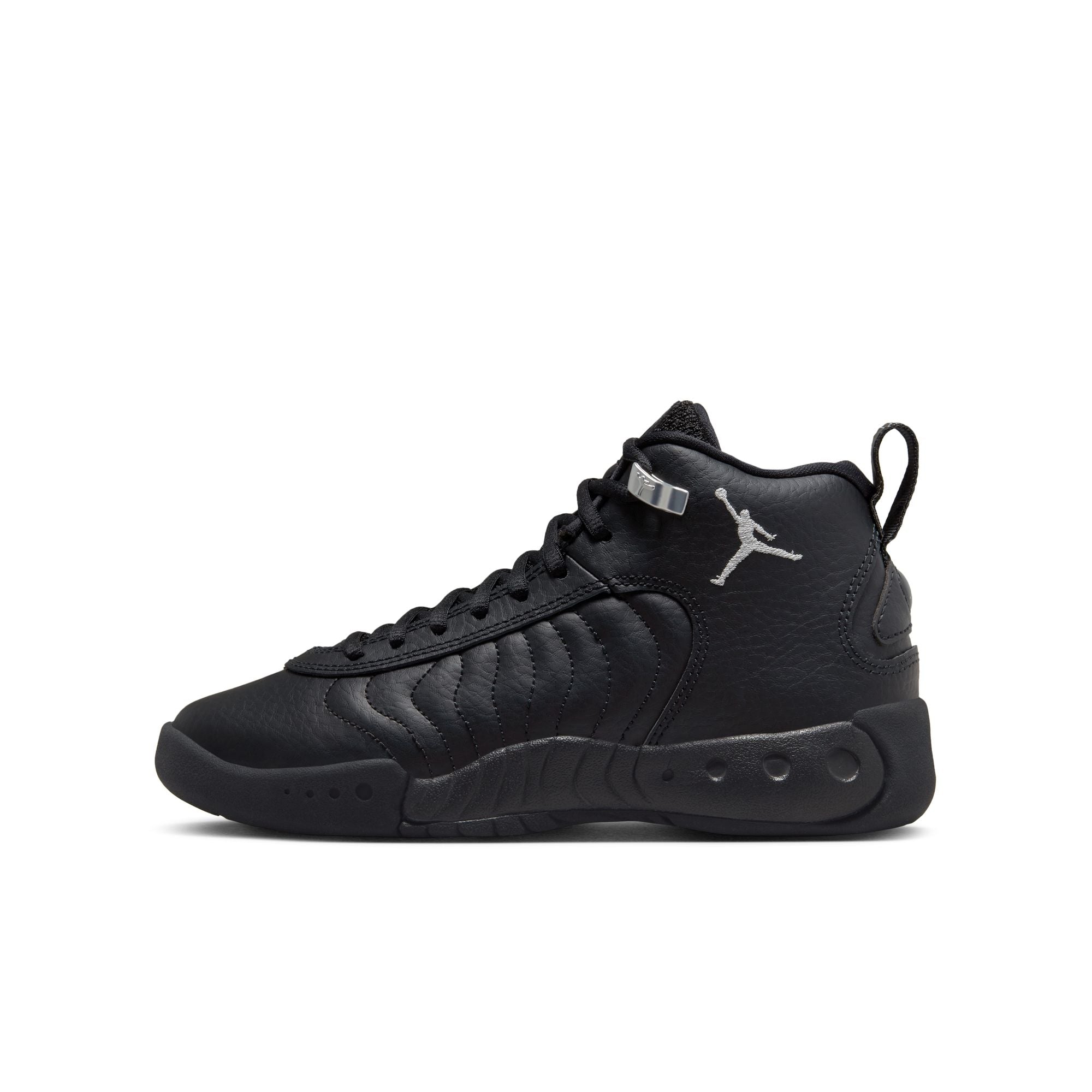 KIDS JORDAN JUMPMAN PRO GS (BLACK/WHITE/METALLIC SILVER)