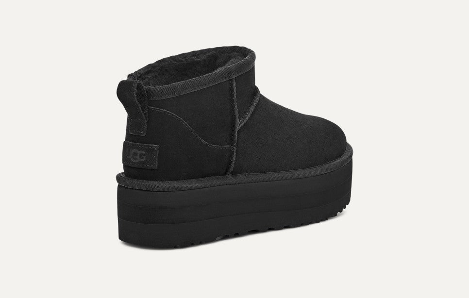 WOMENS UGG CLASSIC ULTRA MINI PLATFORM (BLACK)