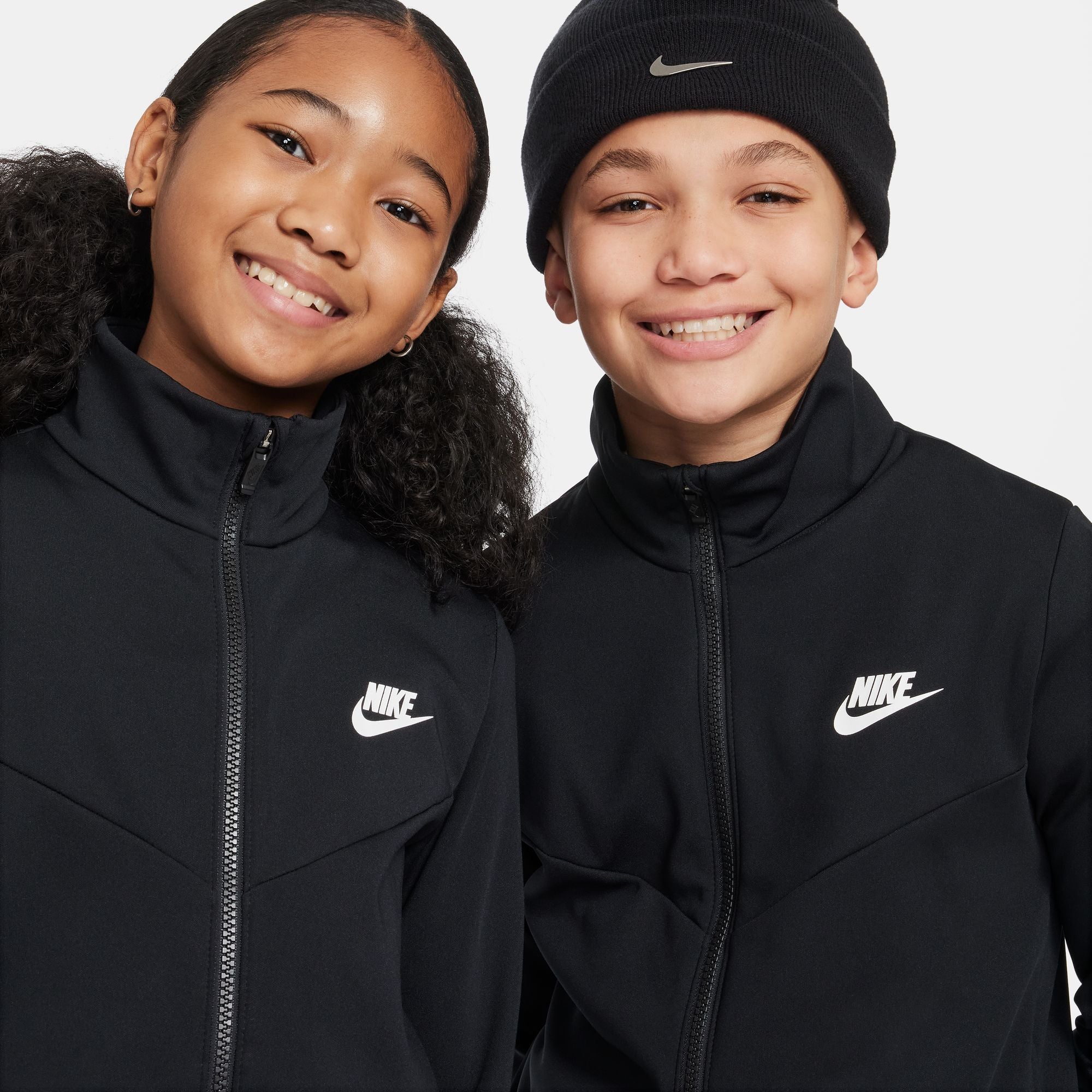 KIDS NSW TRACKSUIT POLY FZ (BLACK/WHITE)