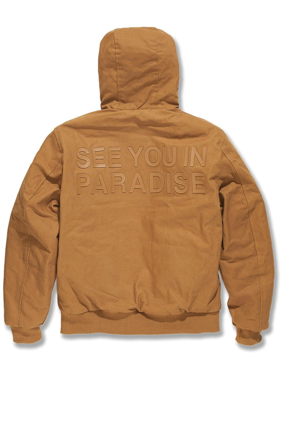 BIG MENS JORDAN CRAIG SEE YOU IN PARADISE HOODED WORK JACKET (WHEAT)