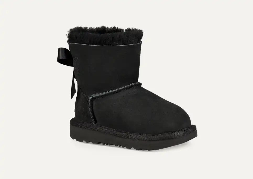 TODDLERS UGGS MINI BAILEY BOW II (BLACK)