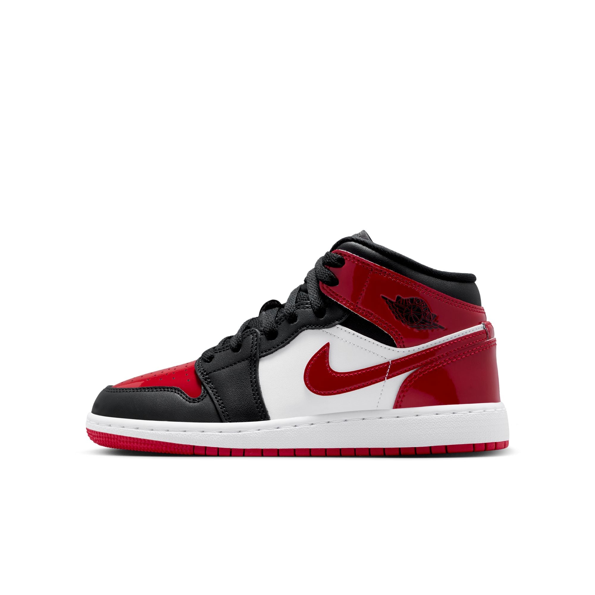 KIDS AIR JORDAN 1 MID SE GS (BLACK/VARSITY RED/WHITE)