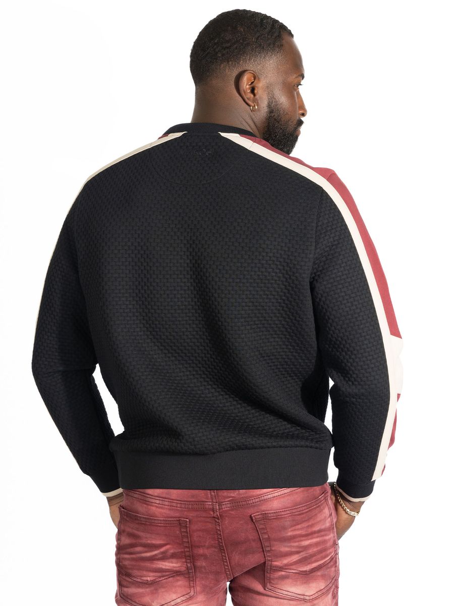 MENS MAKOBI LORENZO JACQUARD CREWNECK (BLACK)
