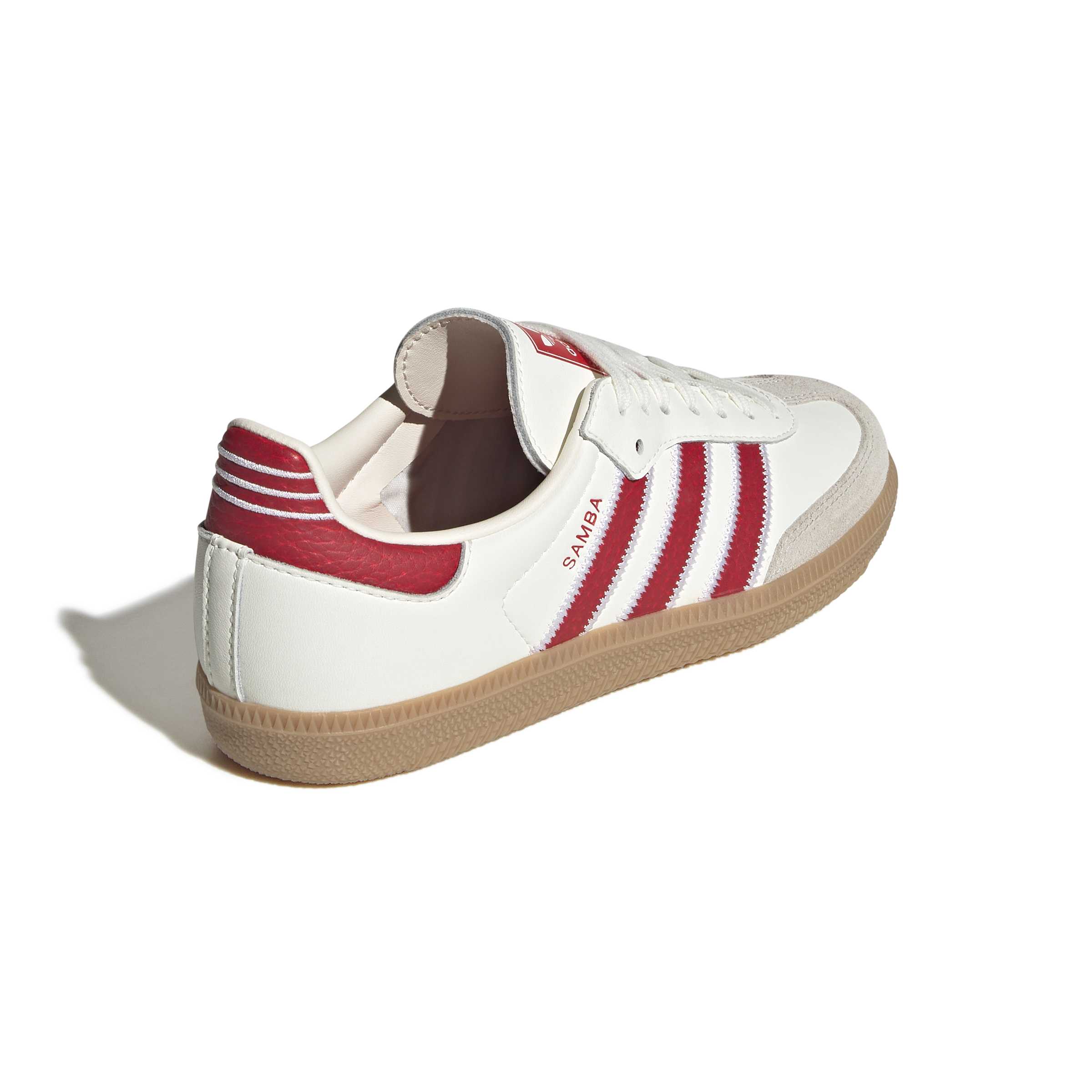 KIDS ADIDAS SAMBA OG J (OFF WHITE/RED)
