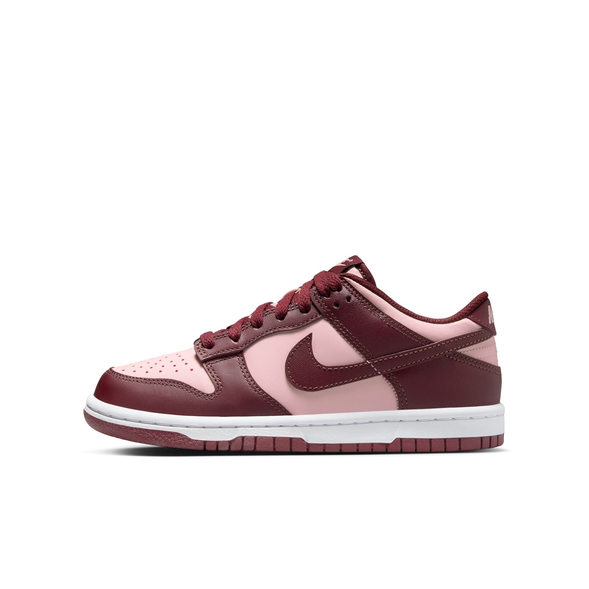 KIDS NIKE DUNK LOW GS (DARK TEAM RED/ECHO PINK)