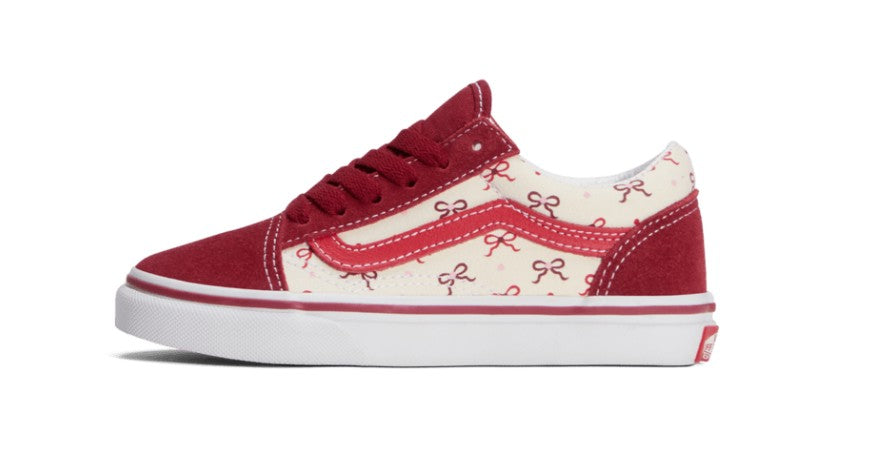 KIDS VANS OLD SKOOL BOW PS (DARK RED)