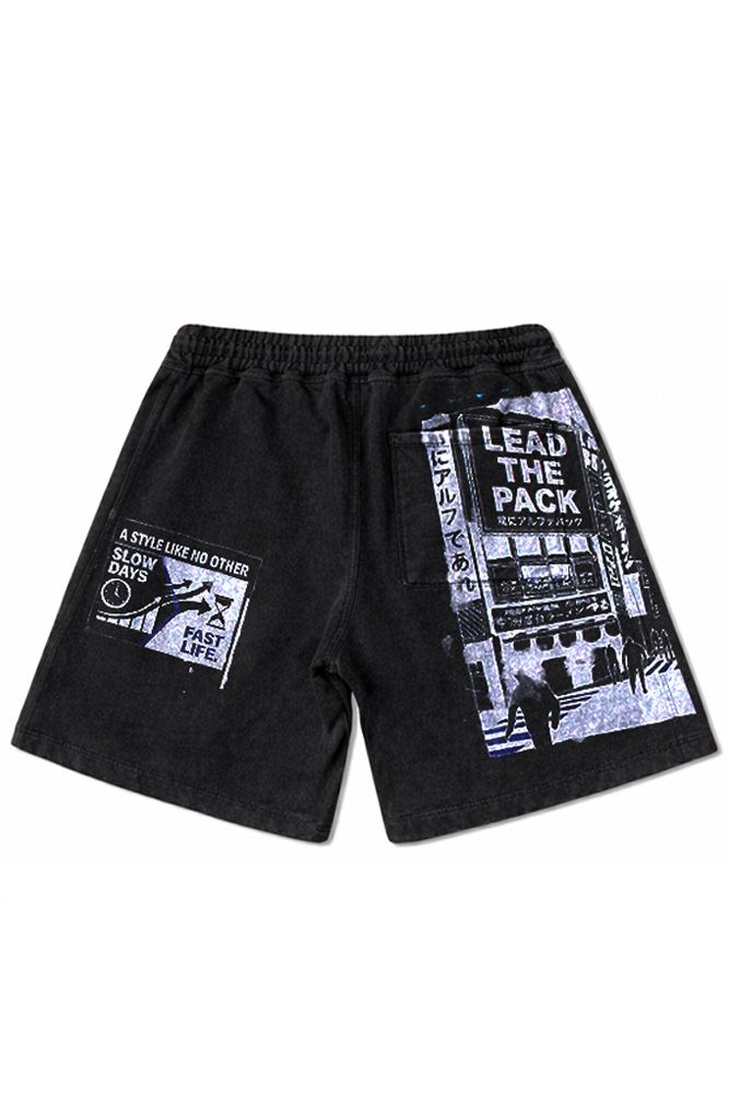 MENS ALPHA STYLE MANOD SWEATSHORT (BLACK)