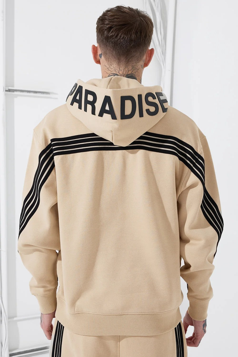 MENS JORDAN CRAIG THE BEAUTIFUL GAME PULLOVER HOODIE (BEIGE)