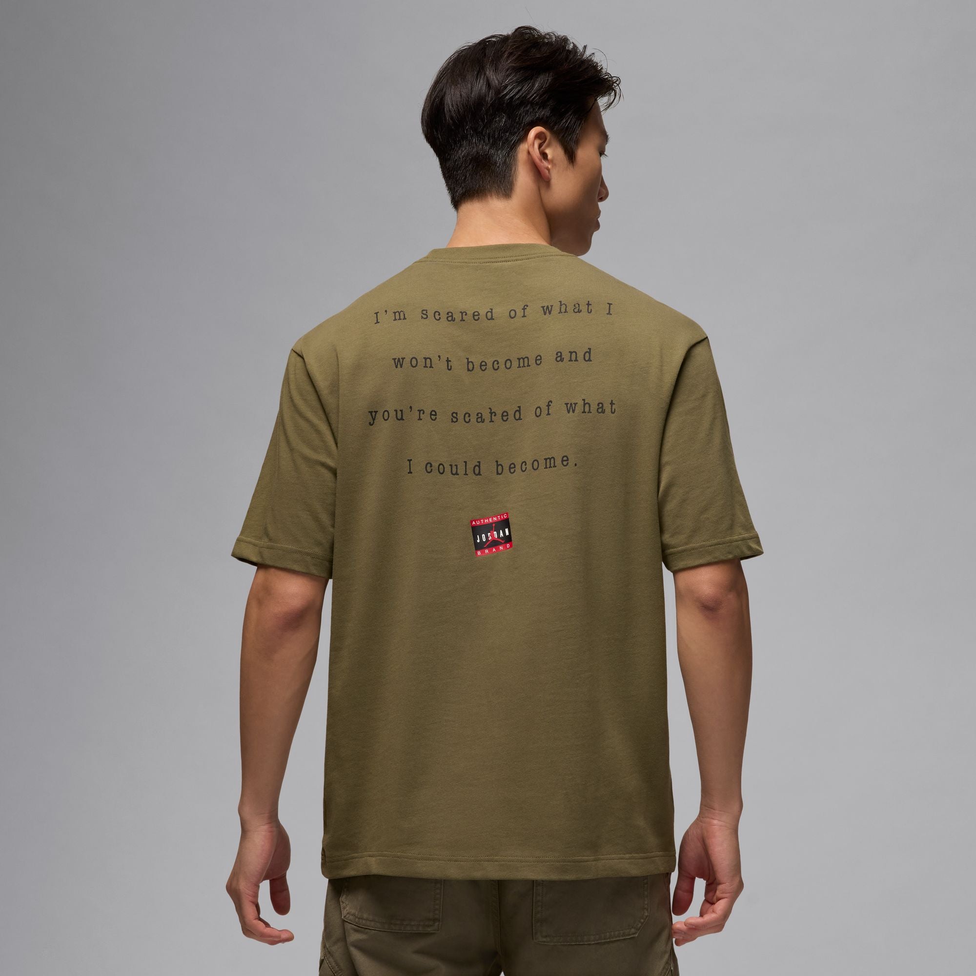 MENS JORDAN CREW-NECK T-SHIRT (MEDIUM OLIVE)