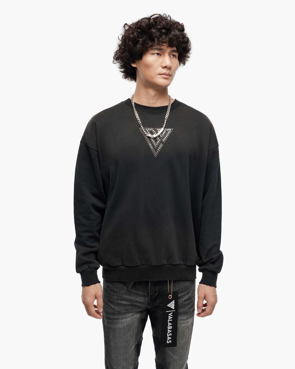MENS VALABASAS GRIZZLEY CREW (VINTAGE BLACK)