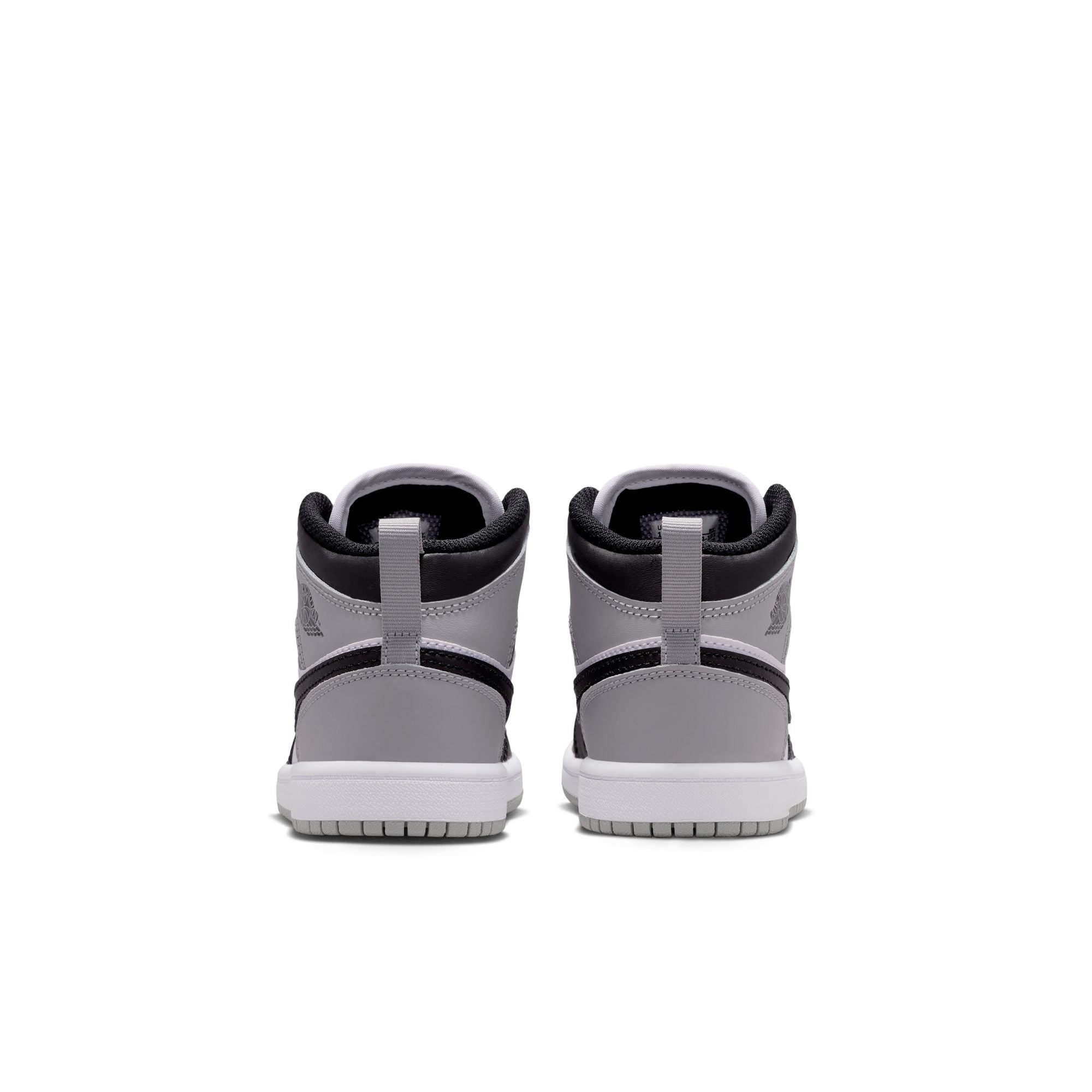 KIDS JORDAN 1 MID PS (WHITE/BLACK/LT SMOKE GREY)