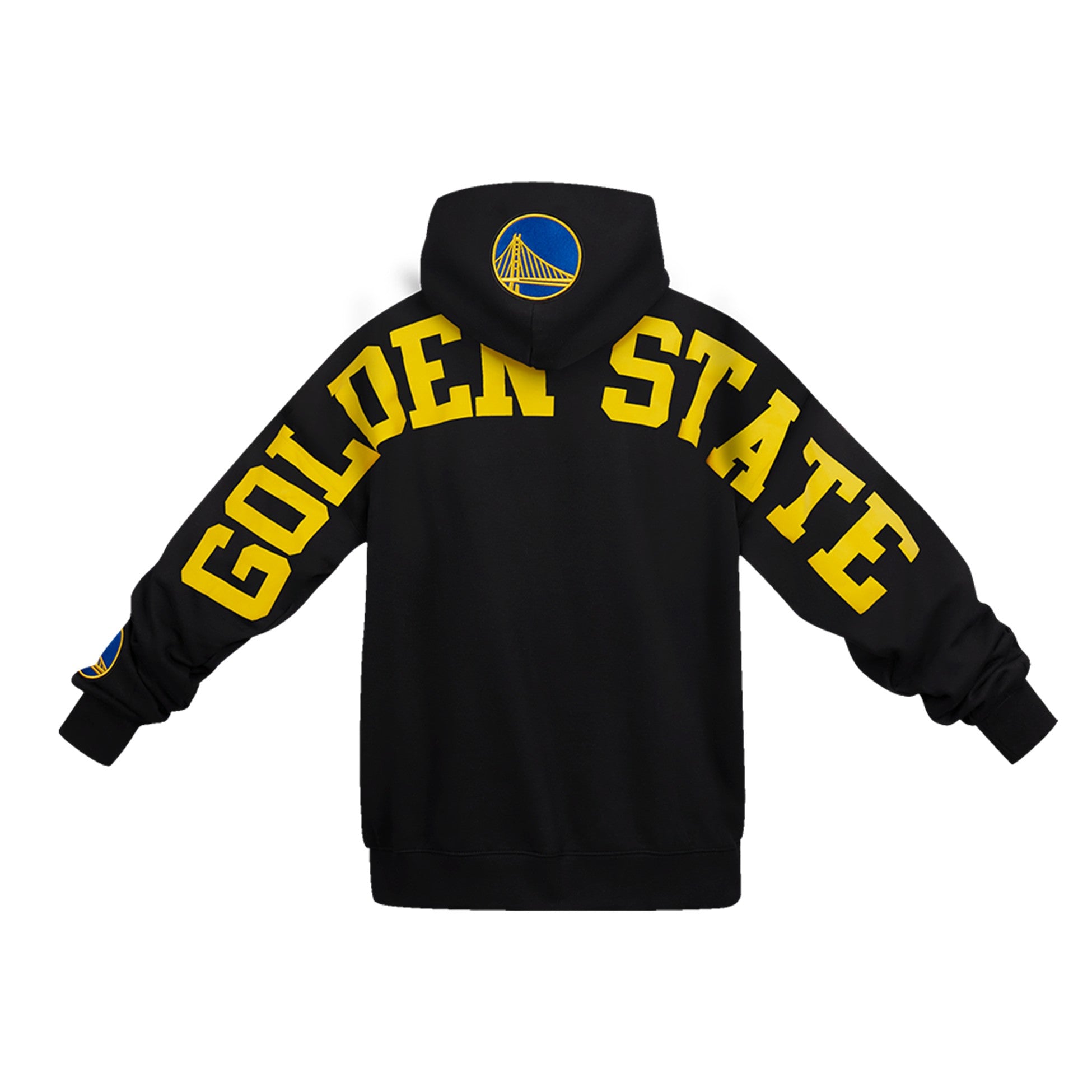 MENS PRO STANDARD GOLDEN STATE WARRIORS WINGSPAN M DROP SHOULDER FLC PO HOODIE (BLACK)
