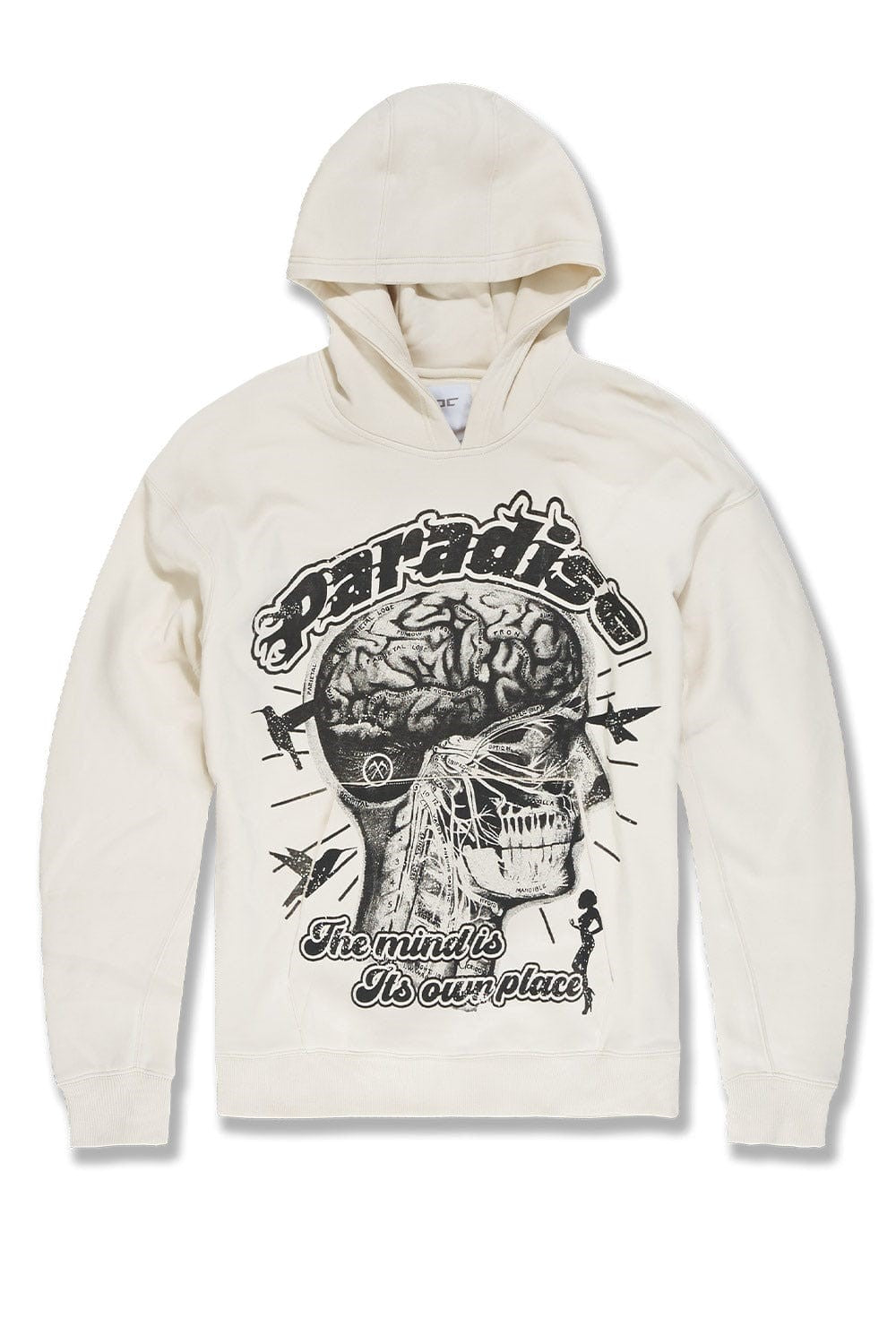 BIG MENS JORDAN CRAIG CRANIAL PARADISE PULLOVER HOODIE (BONE)