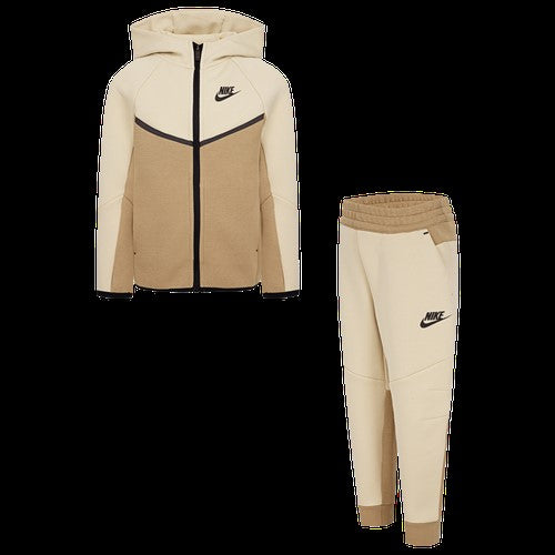 TODDLER NIKE TECH FLEECE 2-PIECE FULL-ZIP SET (LIGHT KHAKI)