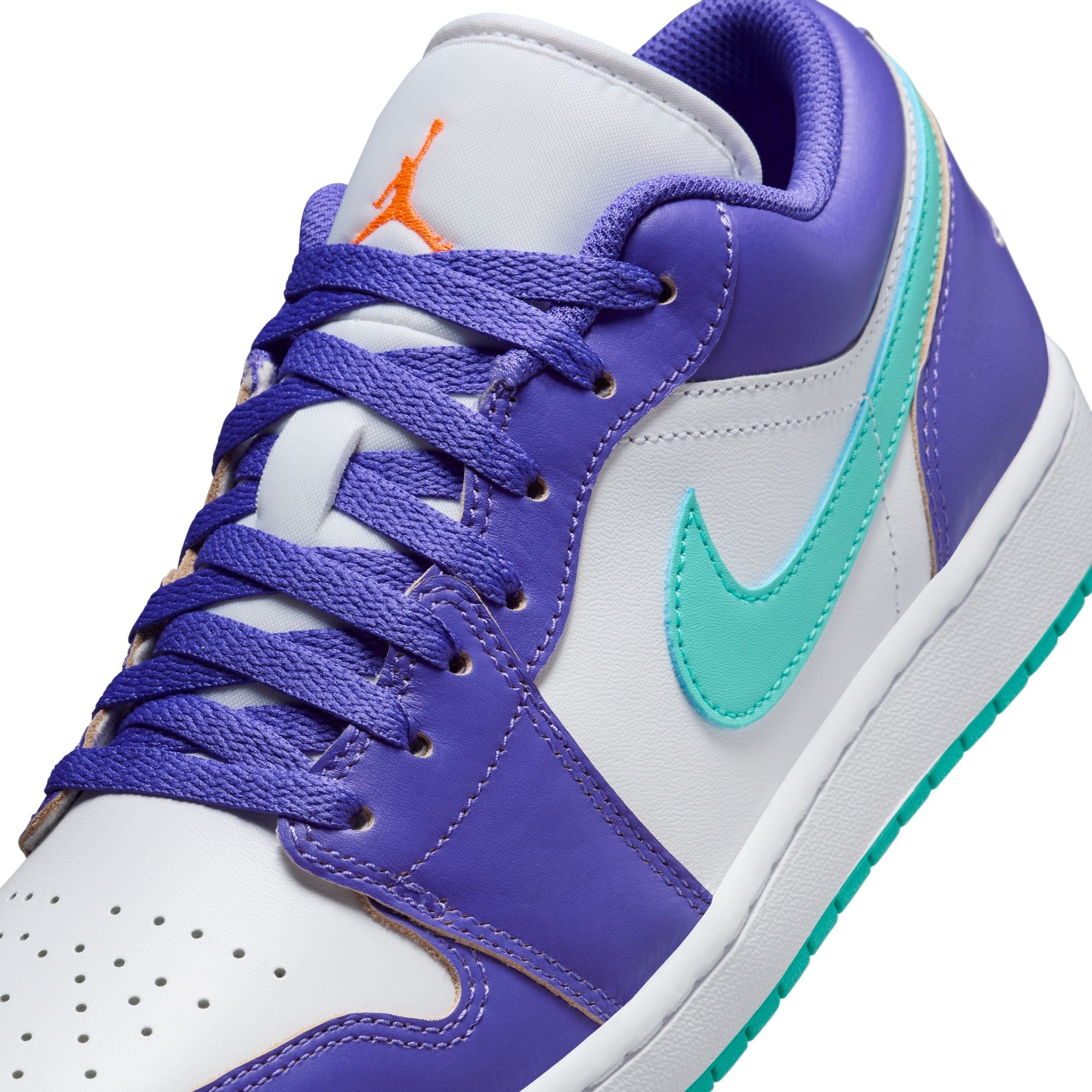 MENS AIR JORDAN 1 LOW SE (PSYCHIC PURPLE/HYPER JADE/WHITE/CONE)