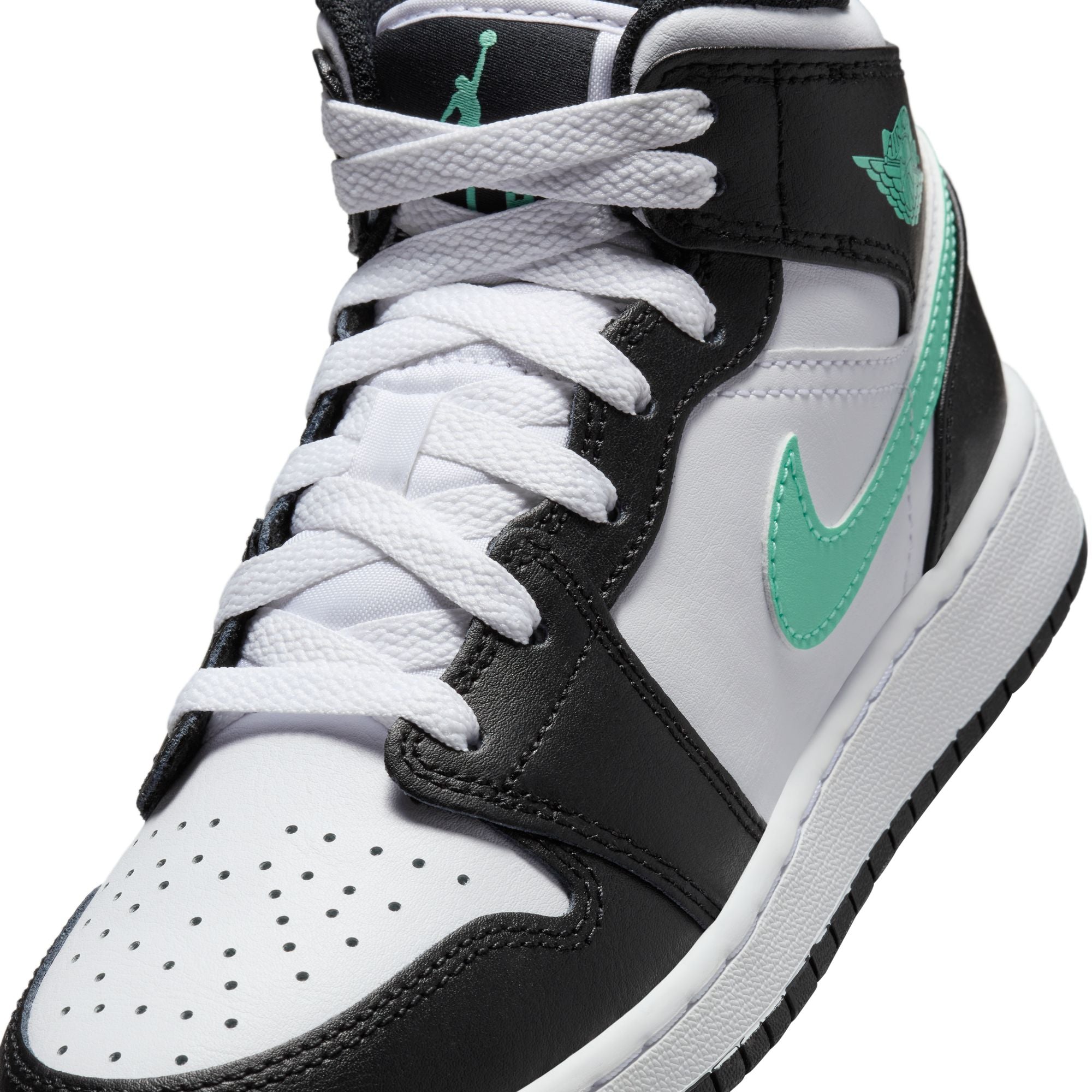 KIDS AIR JORDAN 1 MID GS (GREEN GLOW)