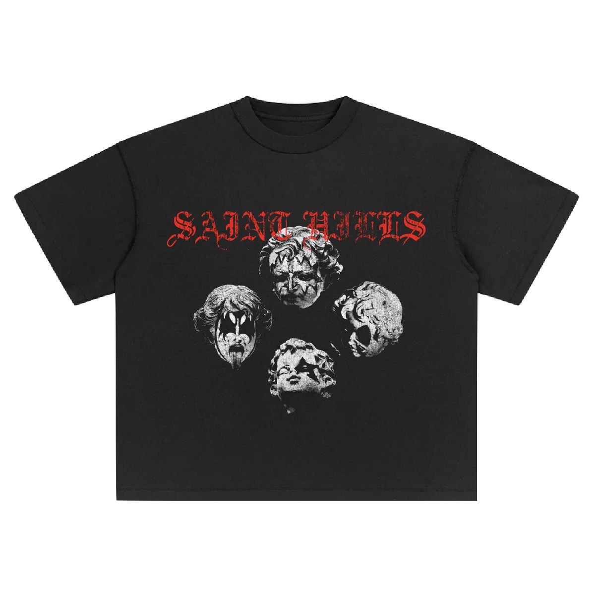 MENS SAINT HILLS SAINT TOUR OVERSIZED CROP SHIRT (BLACK)