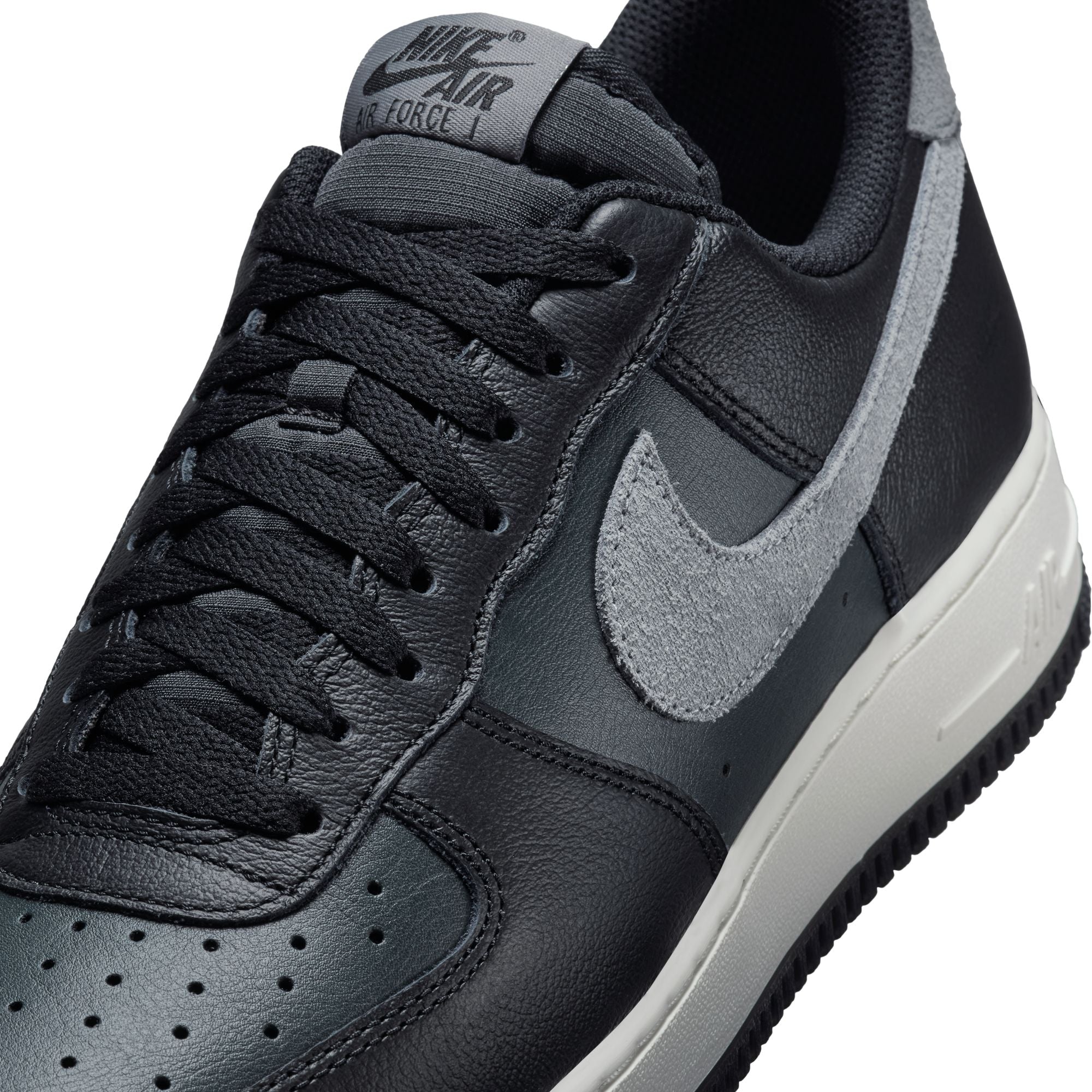 MENS NIKE AIR FORCE 1 '07 LV8 (BLACK/SMOKE GREY/DK SMOKE GREY)