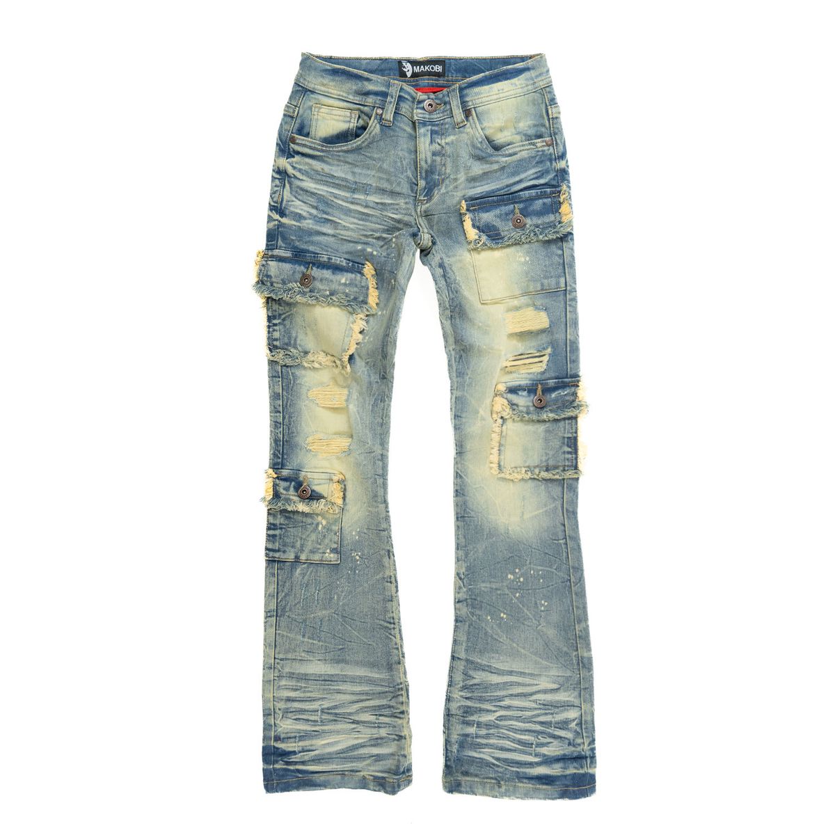 KIDS MAKOBI CESARE STACKED JEAN (DIRT)