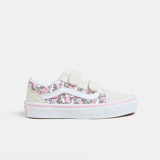 KIDS VANS OLD SKOOL V BALLET SKATICORN PS (MARSHMALLOW/PINK)