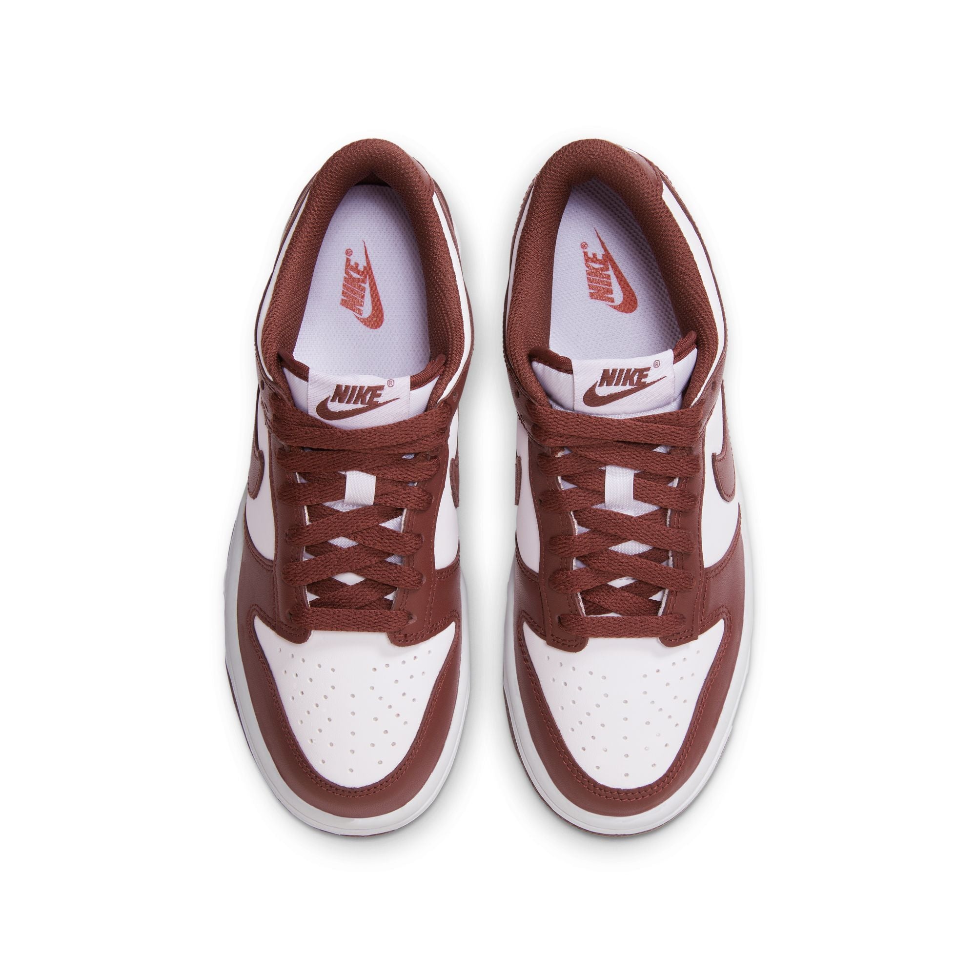 KIDS NIKE DUNK LOW GS (WHITE/REDWOOD/GYM RED)