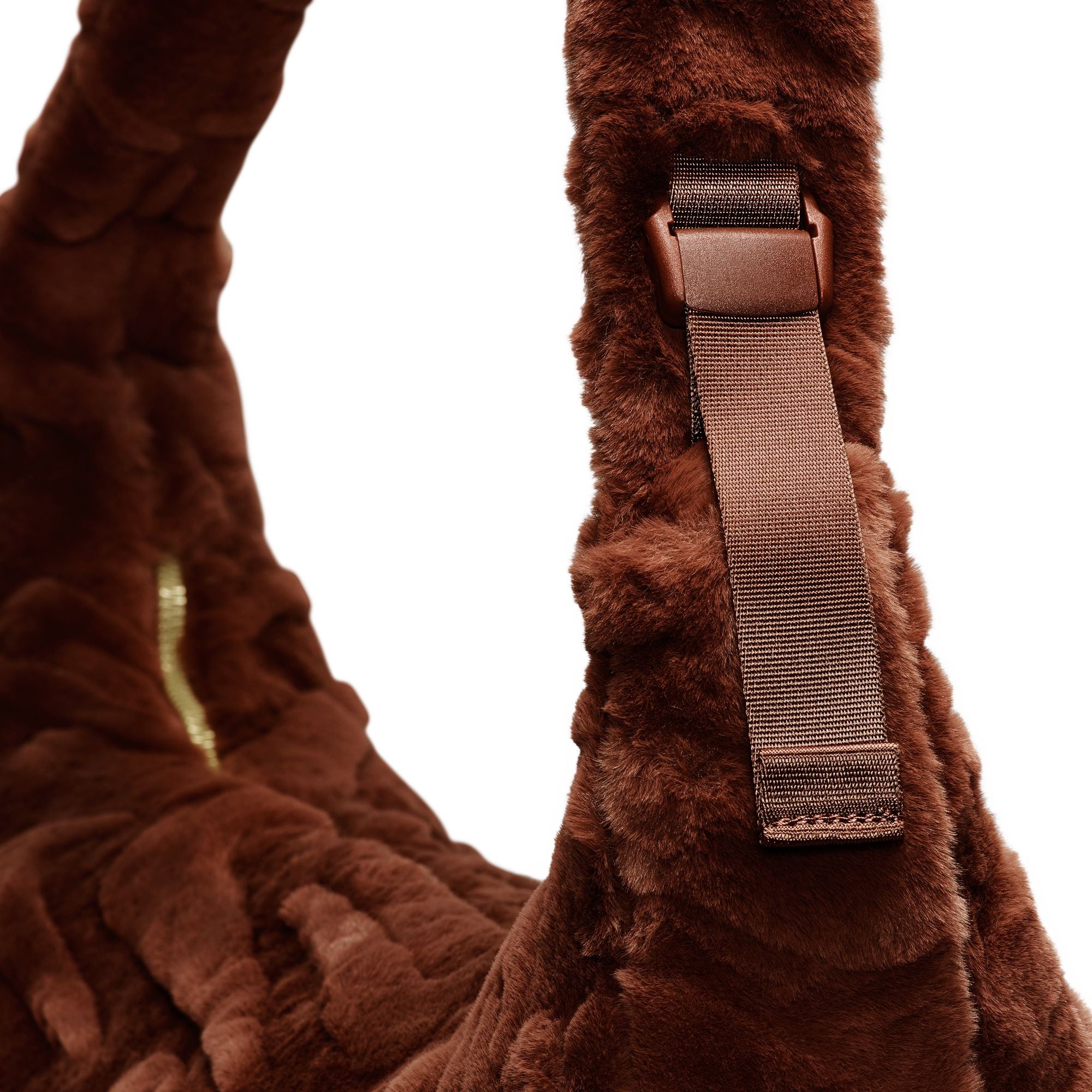 UNISEX NIKE SPORTSWEAR FAUX FUR SLOUCHY BAG (FAUNA BROWN)
