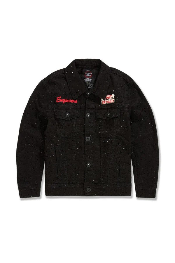 KIDS JORDAN CRAIG LOCAL DEALER TRUCKER JACKET (JET BLACK)