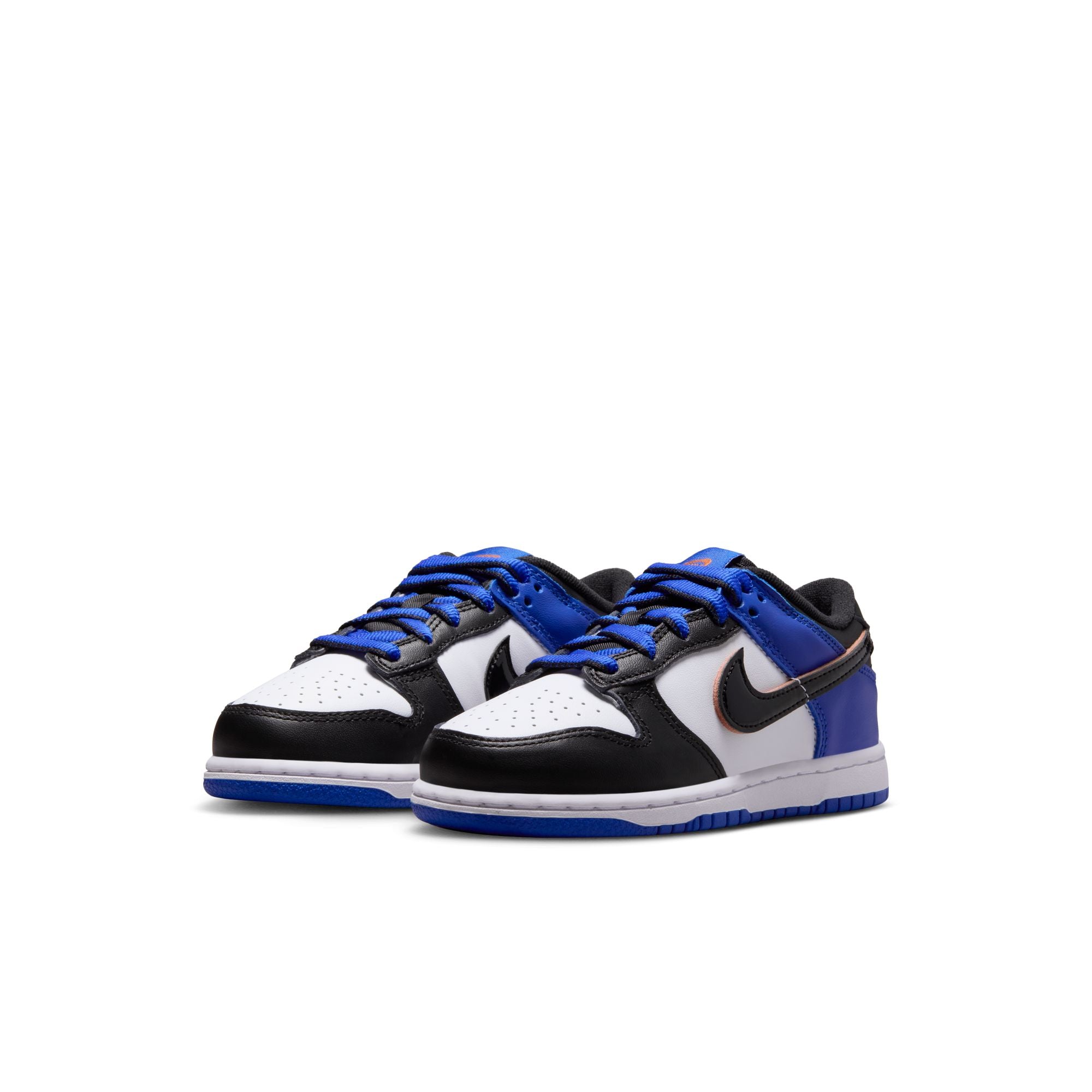 KIDS NIKE DUNK LOW SE PS (WHITE/BLACK/RACER BLUE/TERRA BLUSH)