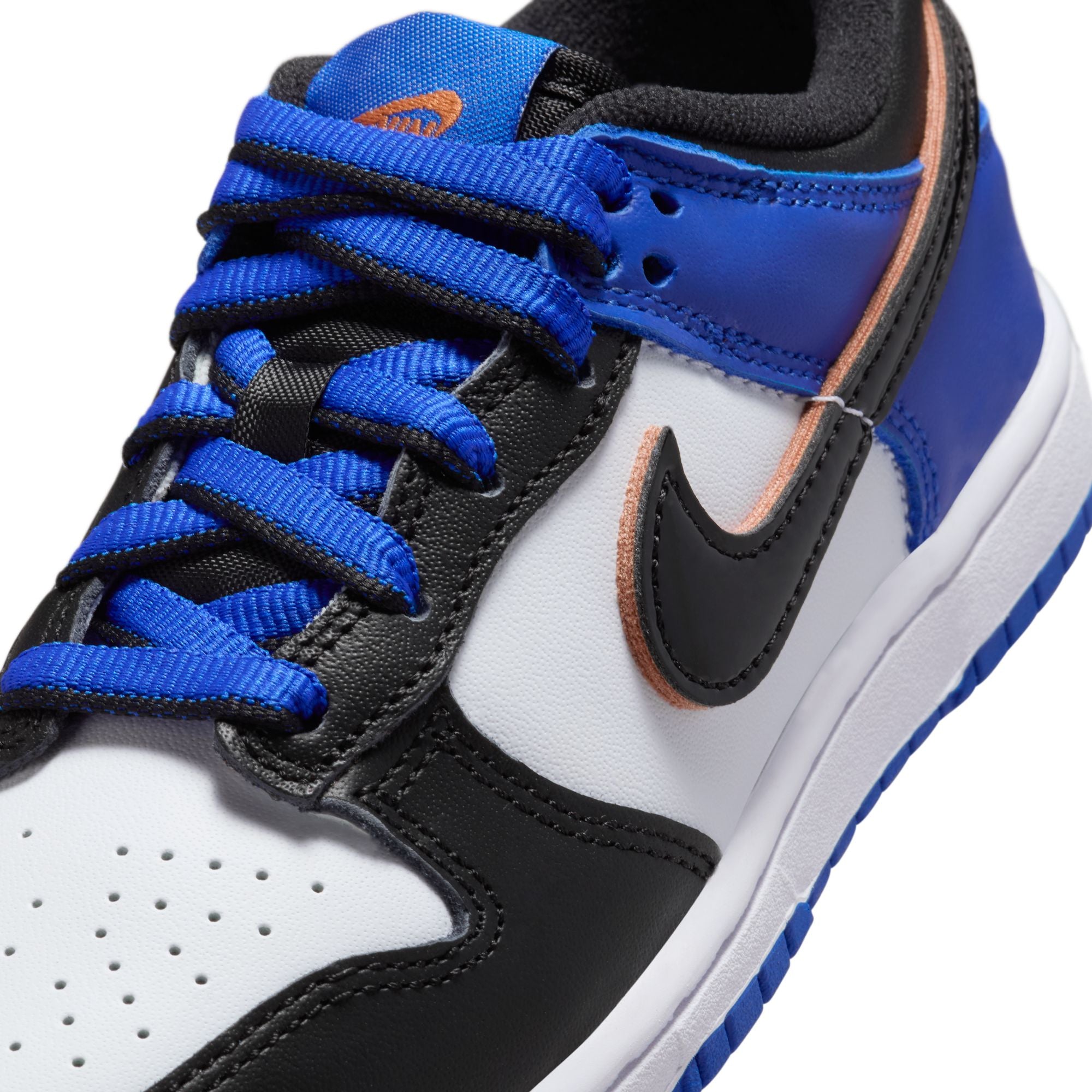 KIDS NIKE DUNK LOW SE PS (WHITE/BLACK/RACER BLUE/TERRA BLUSH)