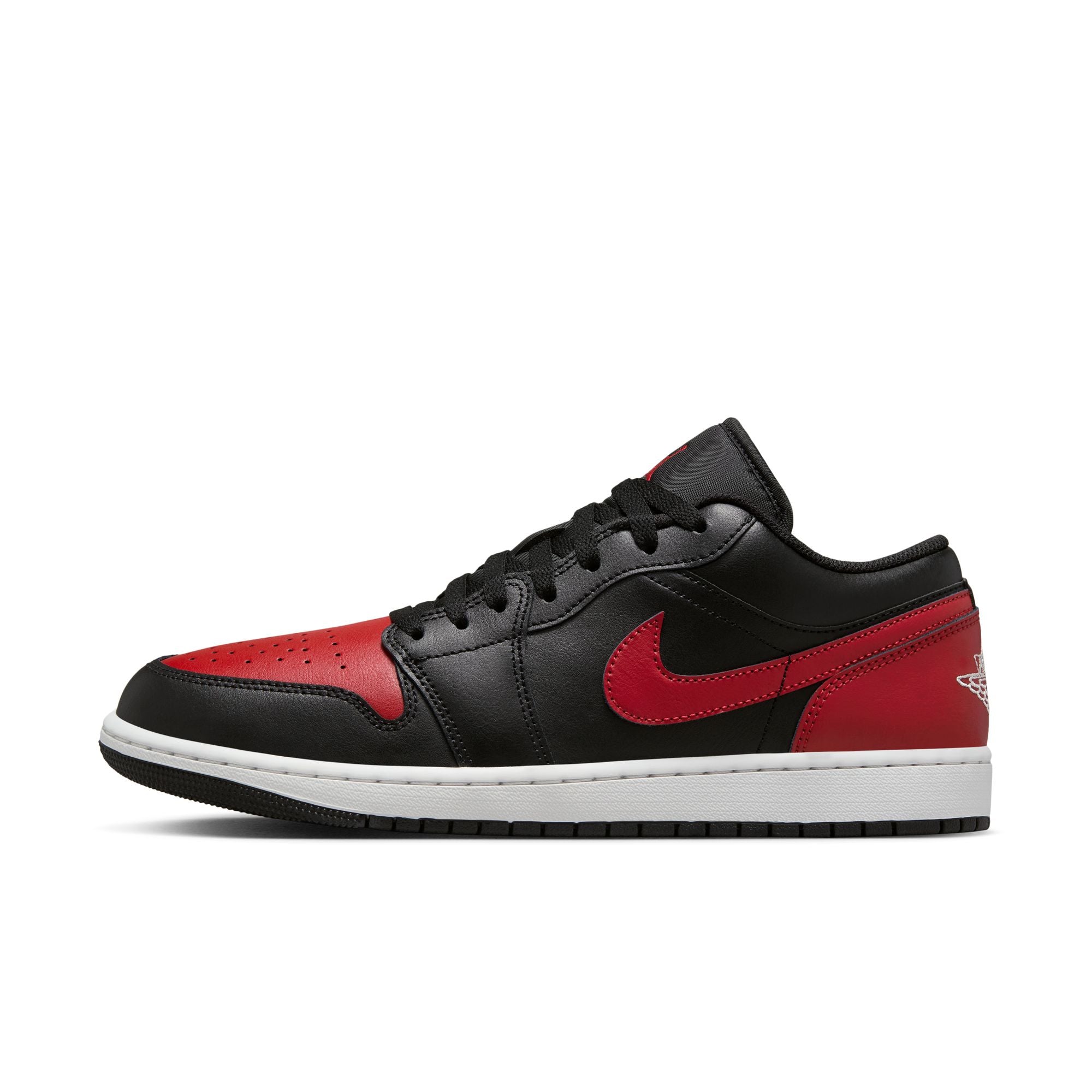 MENS AIR JORDAN 1 LOW (BLACK/VARSITY RED/SUMMIT WHITE)