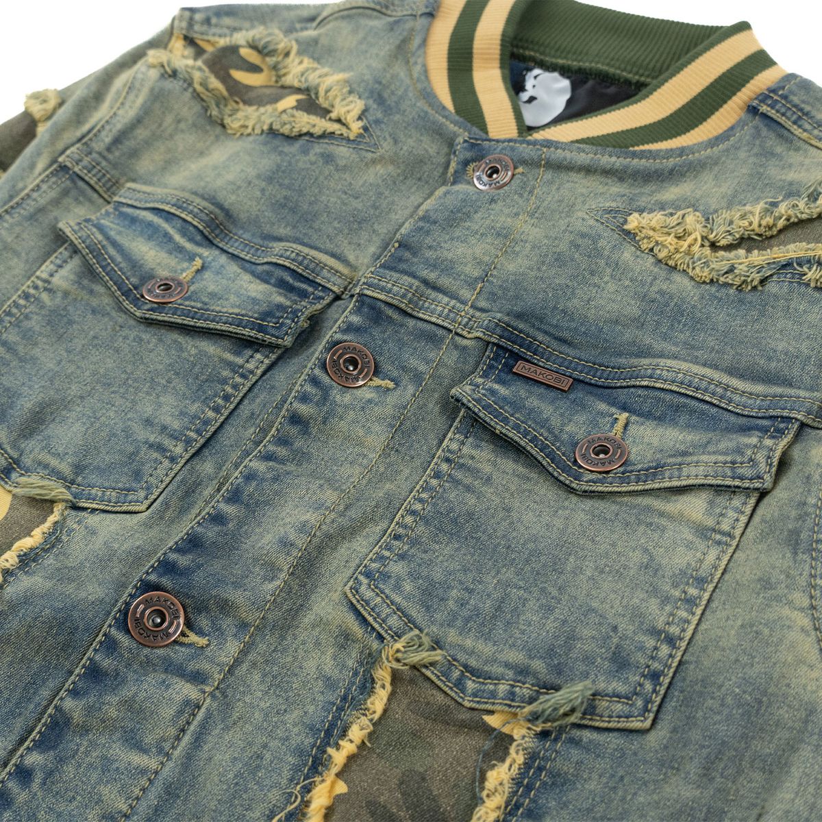 MENS MAKOBI SASSARI DENIM JACKET (DIRT)