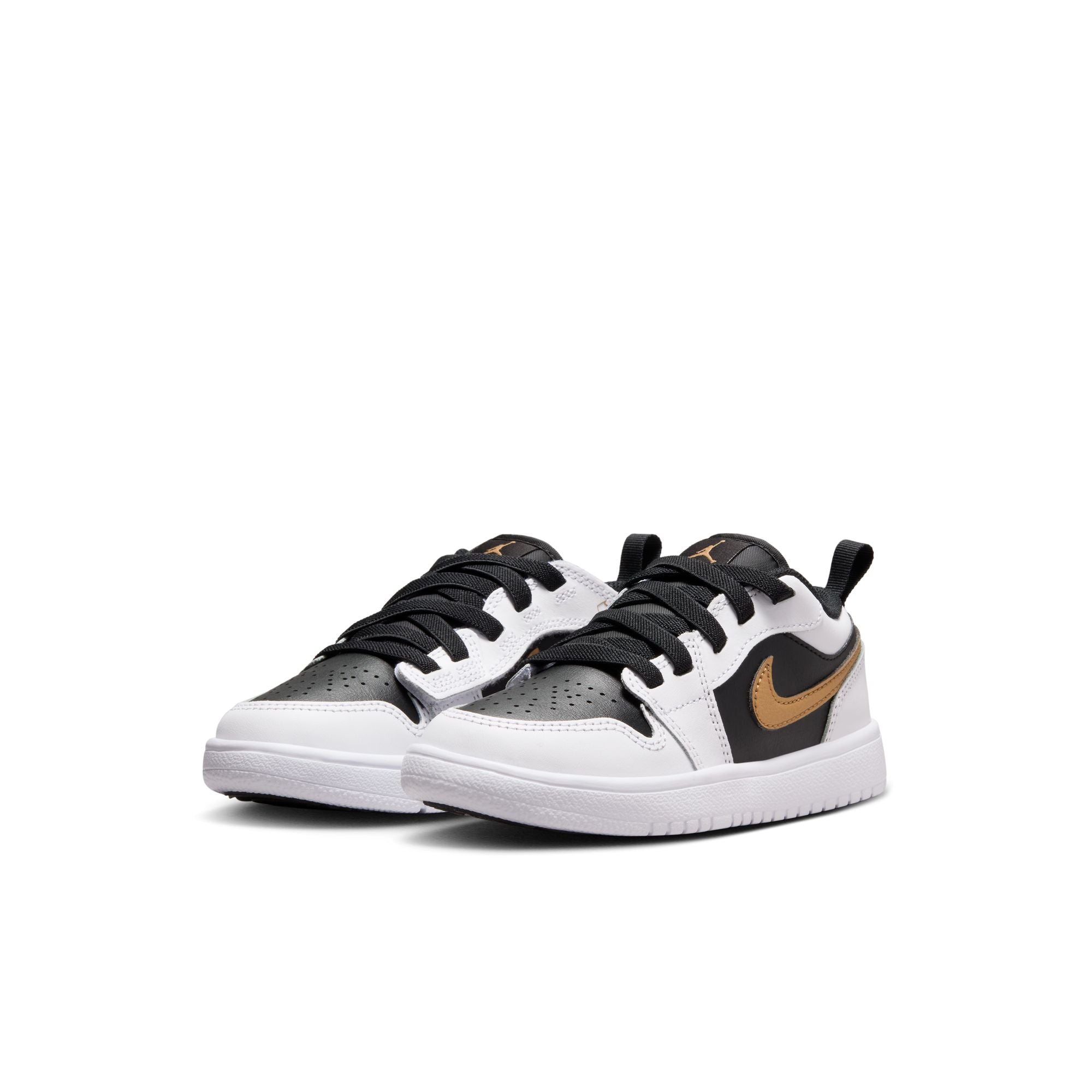 KIDS JORDAN 1 LOW ALT PS (WHITE/METALLIC GOLD/BLACK)