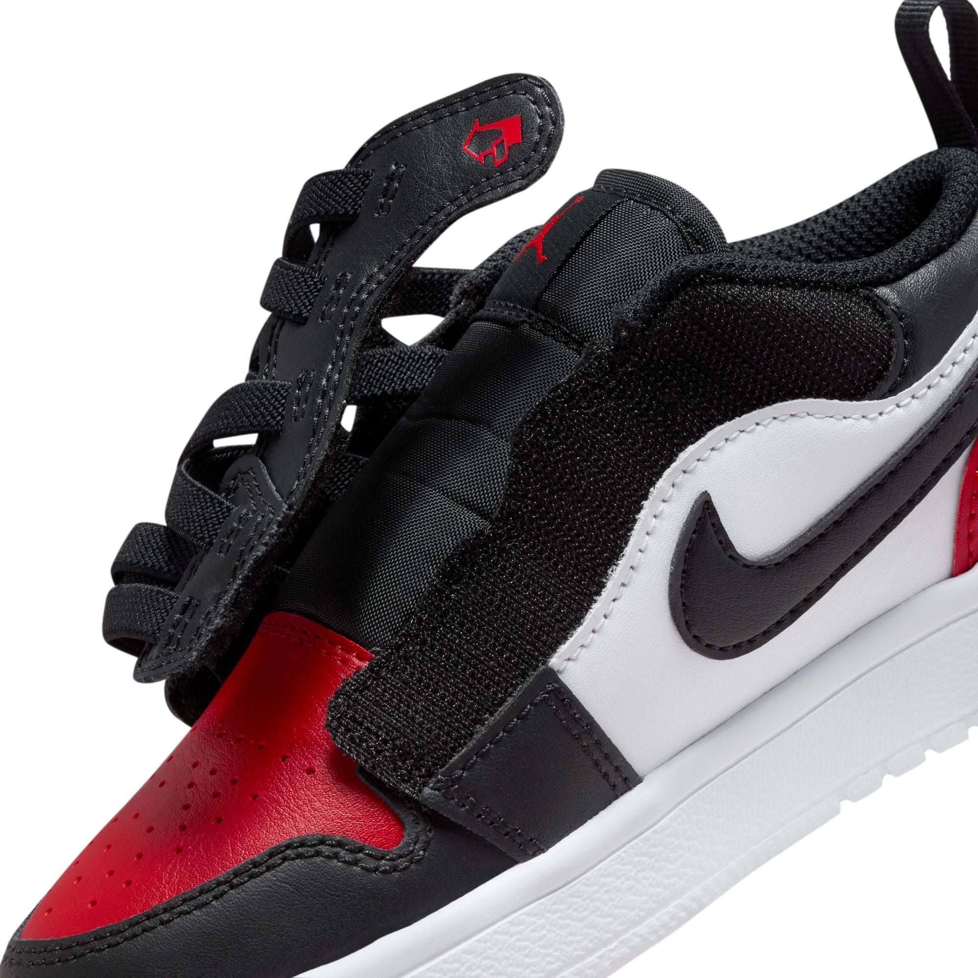 KIDS JORDAN 1 LOW ALT PS (WHITE/BLACK-VARSITY RED)