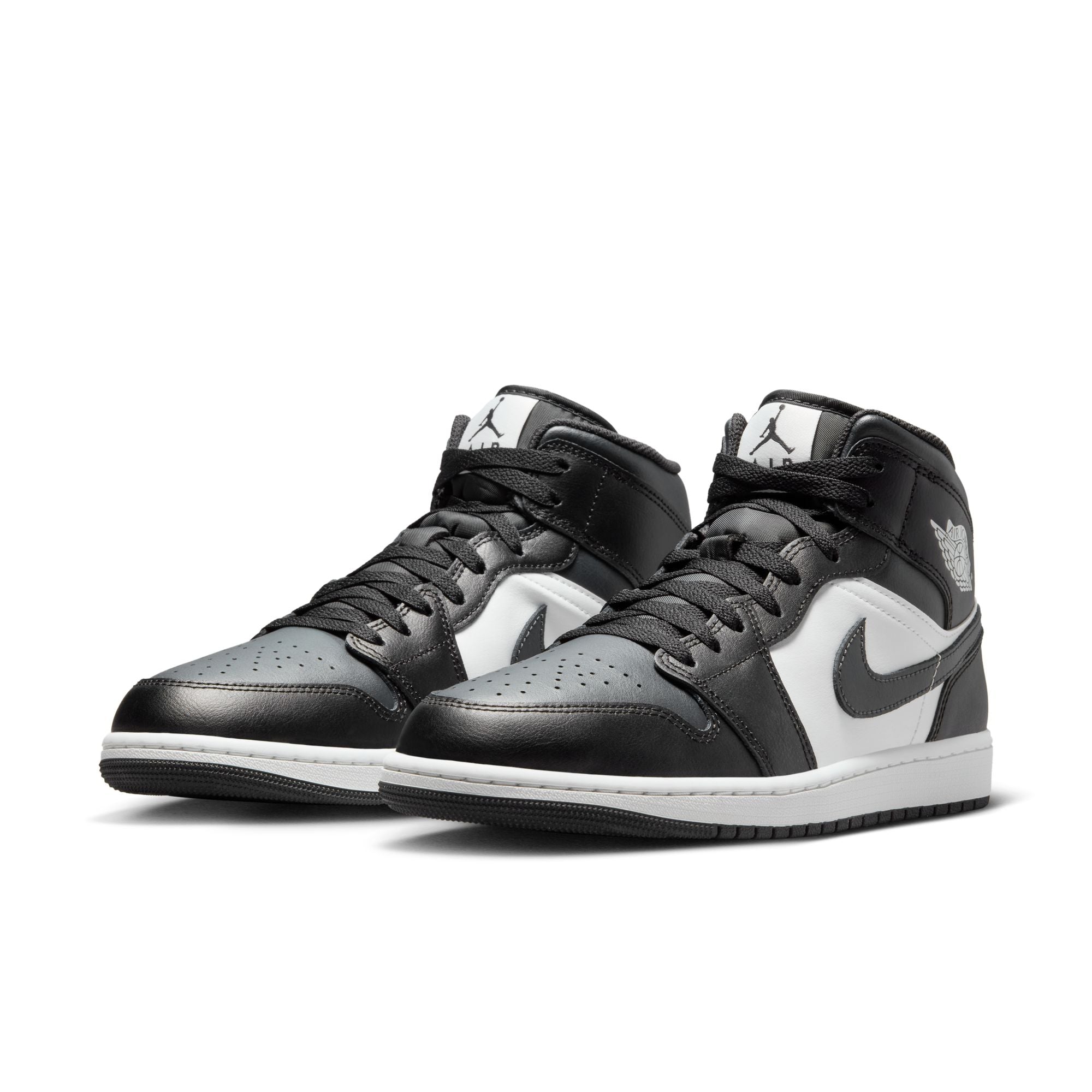 MENS AIR JORDAN 1 MID (BLACK/OFF NOIR/SUMMIT WHITE)