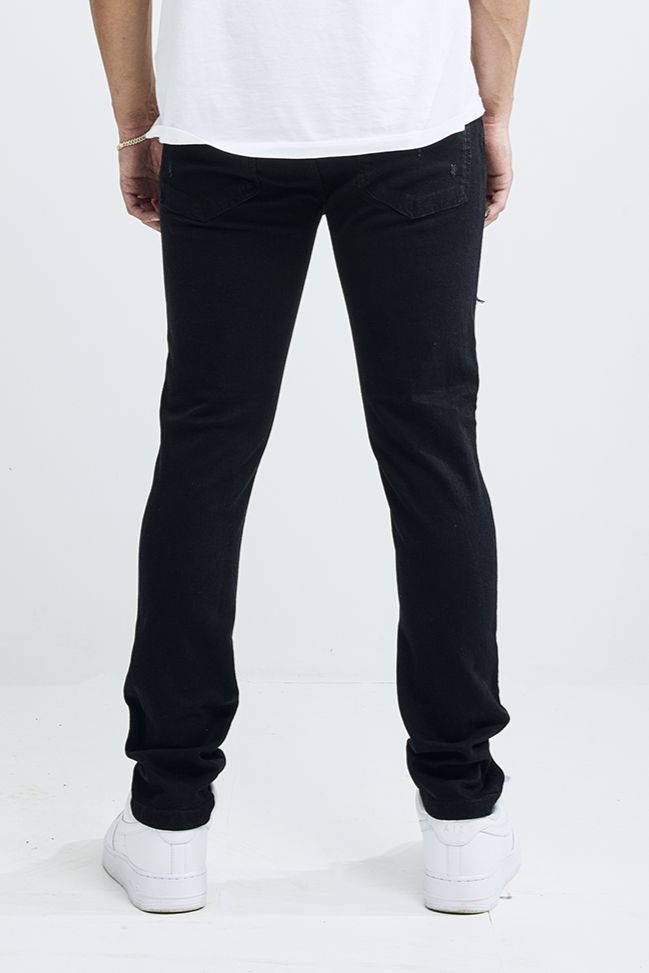 KIDS THREAD THEORY RIP AND REPAIR JEAN (JET BLACK)