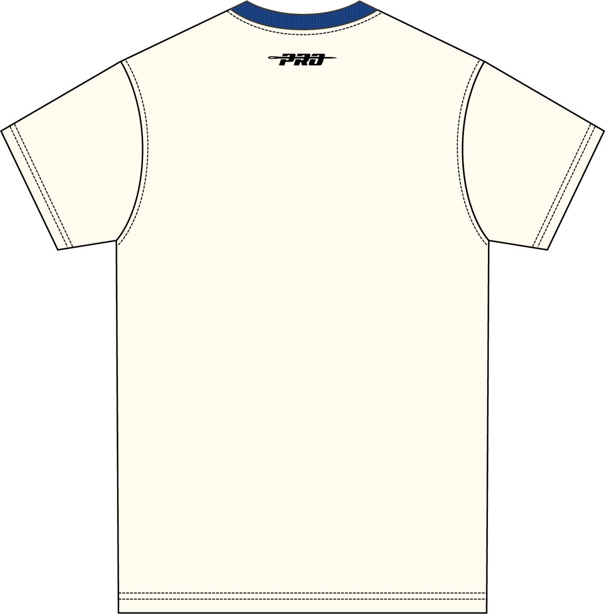 MENS PRO STANDARD GOLDEN STATE WARRIORS MODERN ORIGINALS M RINGER SHIRT (EGGSHELL/ROYAL BLUE)