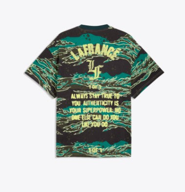 MENS PUMA LAFRANCE SUPPLY AOP SHIRT (GREEN TERRAIN)