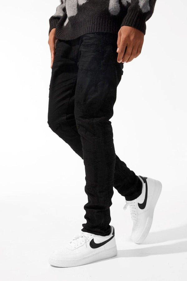 MENS JORDAN CRAIG ROCKAWAY DENIM (JET BLACK)