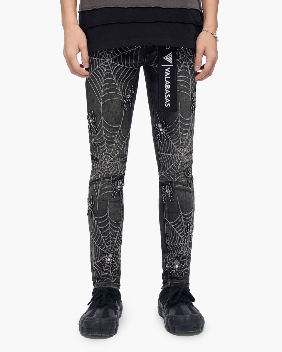 MENS VALABASAS AETHERION SKINNY JEAN (BLACK WASH)