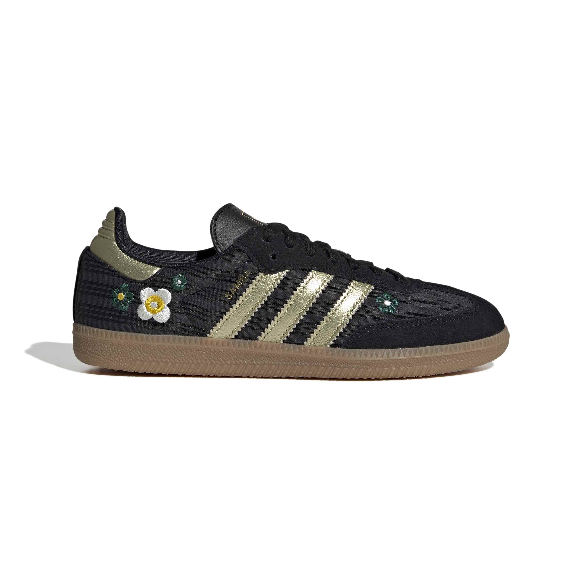 WOMENS ADIDAS SAMBA OG (CORE BLACK / GOLD METALLIC / GUM)